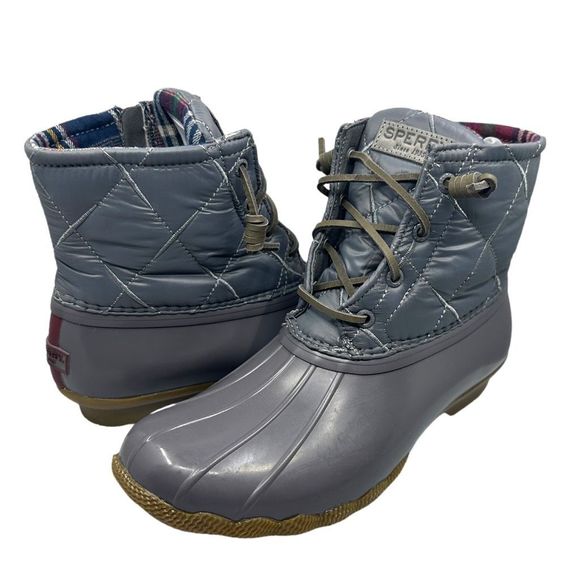 Sperry Top-Sider Saltwater Nylon Quilted Duck Boots - Size 8.5 - Picture 3 of 8